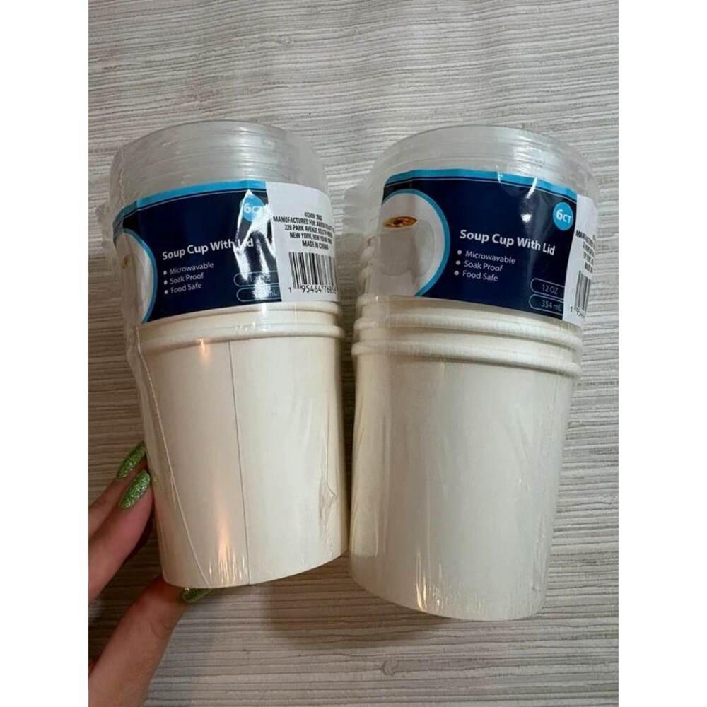 New 12 count 12oz on the go soup cups with lids